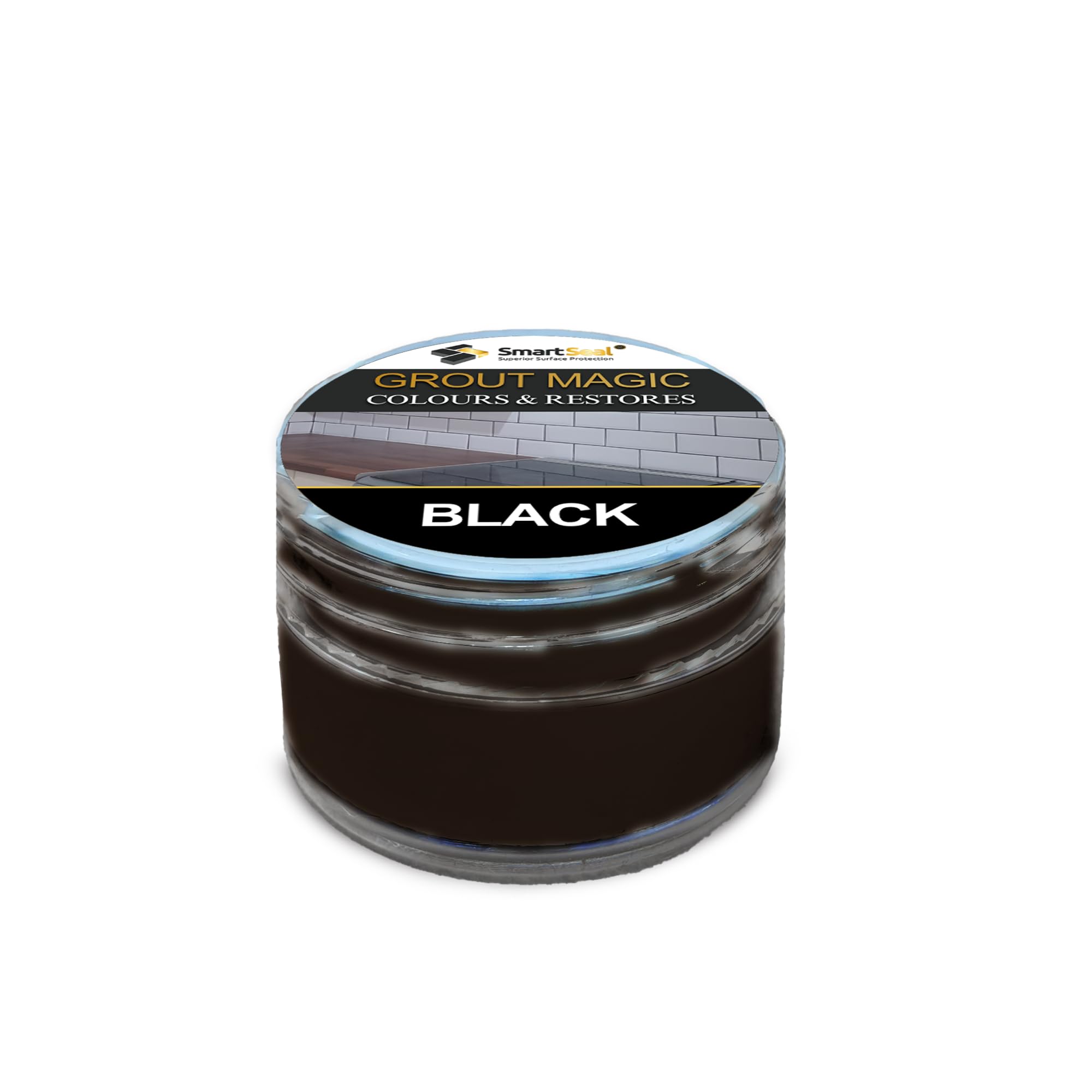 Smartseal Grout Magic – Black, 20ml – Professional Reviver & Colour Restorer – Long-Lasting Sealer Superior to Grout Pens & Paint – 15-Year Durability — image 1