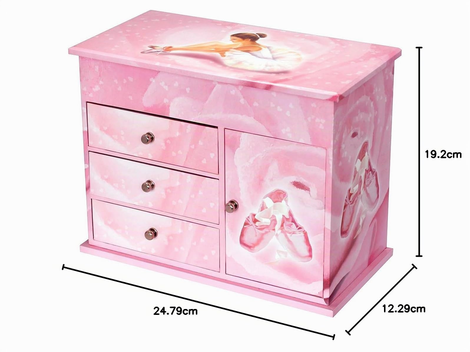 Trousselier Paris TROUS237000 Trousselier - Ballerina - Große Musikschmuckdose - Spieluhr - Farbe rosa