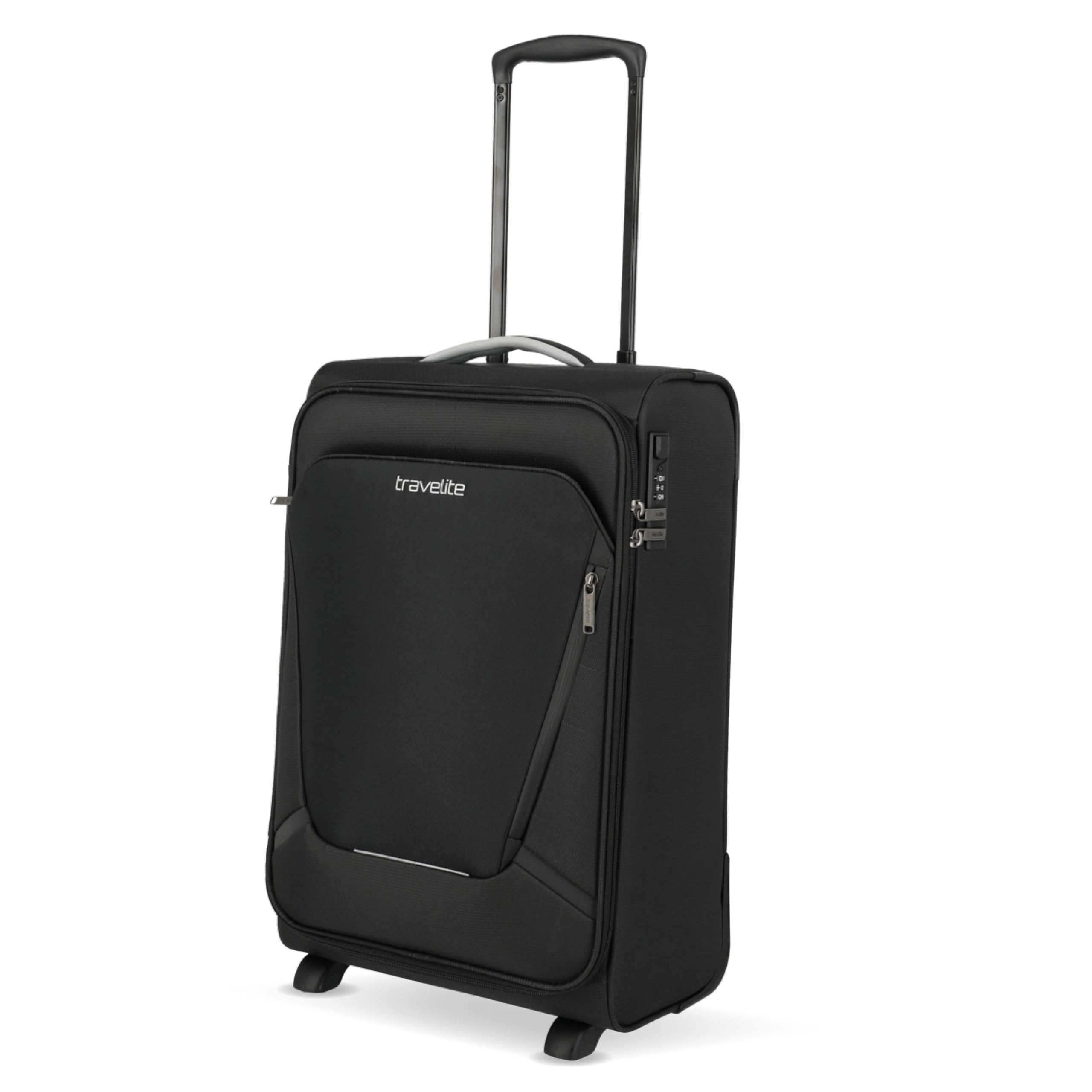 Travelite Handgepäck Trolley klein, Jetpack S Slim, Weichschale, 55x35x23 cm, leicht 2,2 kg, mit 2 Rollen & Zahlenschloss – Koffer passend für Air France, KLM, ITA
