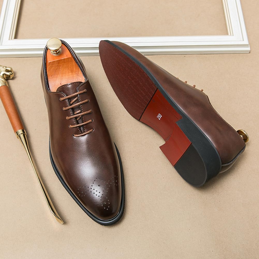 Uomo in Pelle Lace-Up Wedding Business Abito Formale Wingtips Brogue Shoes Oxford