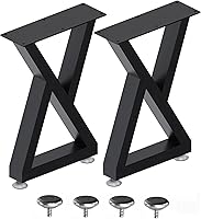Vista 9 de Patas de banco de mesa de comedor, patas de metal para mesa de café de 15 pulgadas, patas de muebles para dormitorio, extremo de cama, banco
