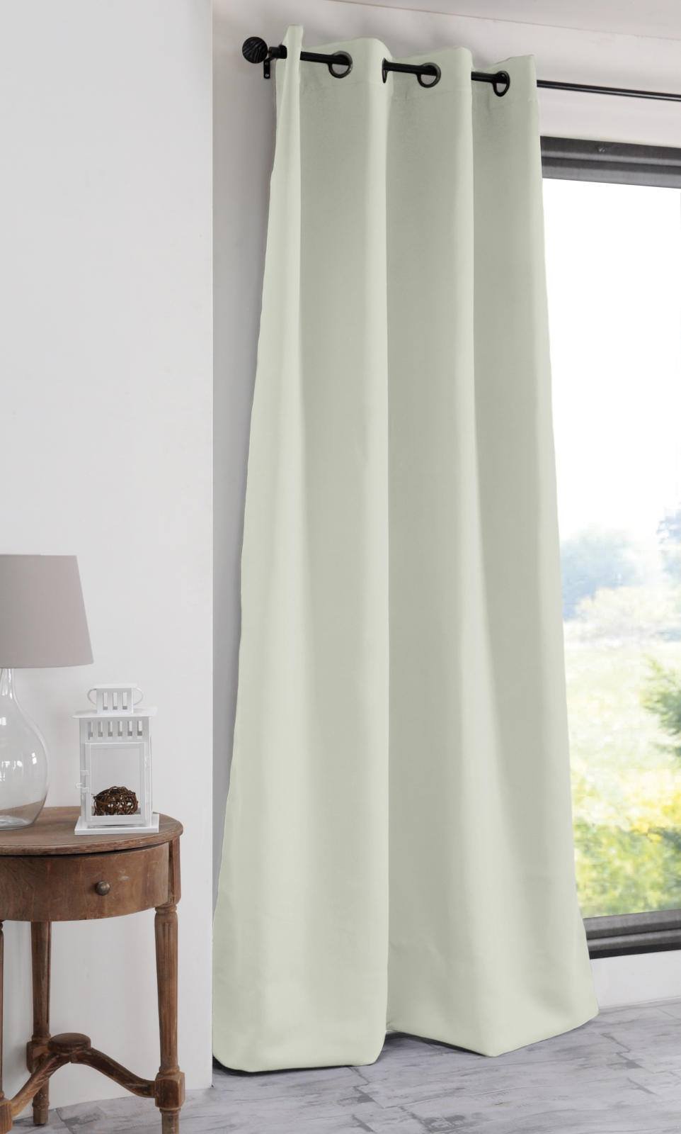 Cortina Nishane Rideau Notte Ecru de 140x280 cm para ventanas del salon