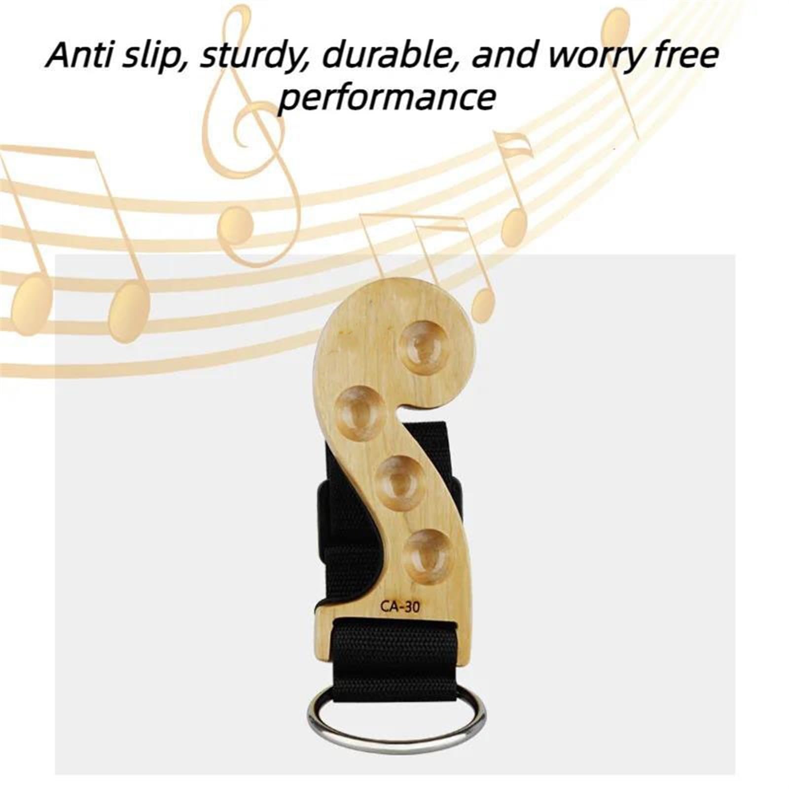 Piezas Repuesto Violín Almohadilla Antideslizante De Madera Maciza Con Correa De Nailon Placa De Tope Deslizante Accesorios Para Violín Tope Deslizante