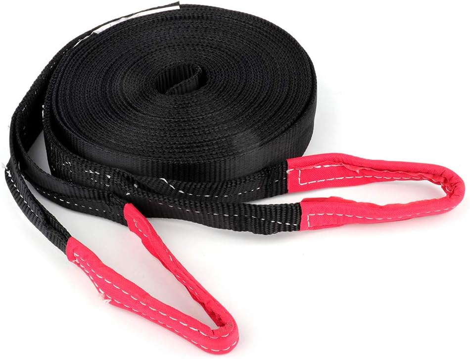 SCITOO Heavy Duty Tie Downs Straps,9000 LBs Black Tow Strap