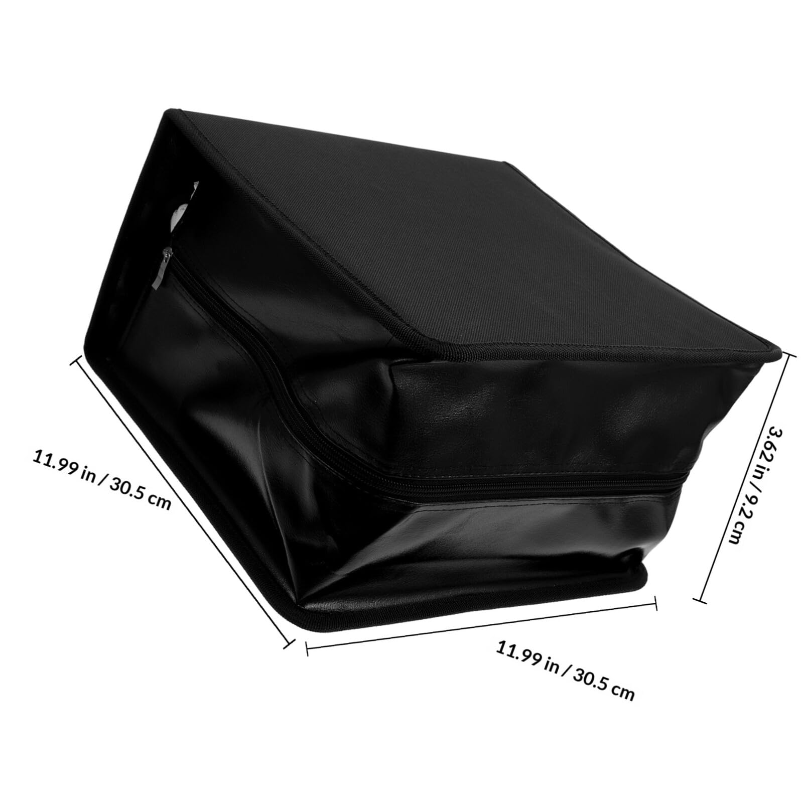 Estuche para CD de Pu con Capacidad para 500 Discos, Diseño Portátil con Asa, Funda Negra para Almacenamiento y Transporte en Viajes y Uso Diario