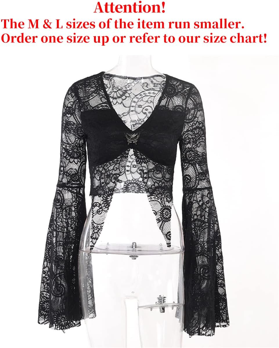 Goth Lace Shrug Fashion Trendy Crop Top Shrugs for Women