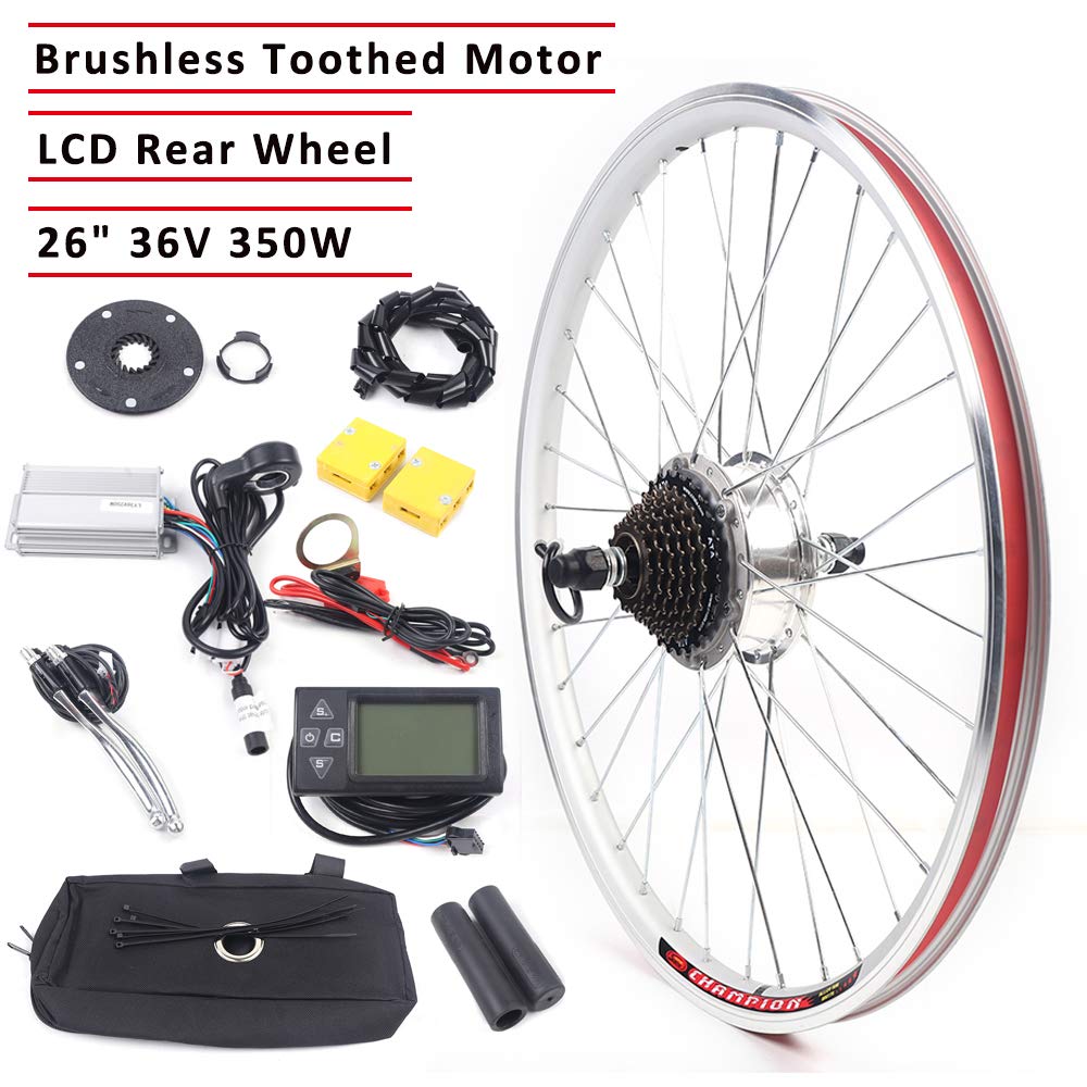 Elektromotor Umbausatz 36V 350W Hinterrad Nabenmotor LCD Kit 26 Zoll Fahrrad Umrüstungs-Kit