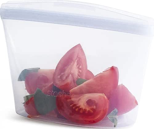 Stasher Premium Reusable Silicone Food Storage Bowl, Clear, 2-Cup |