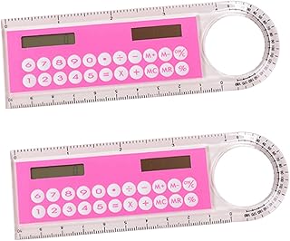NUOBESTY 2 Pçs Acessórios Para Presentes Digitais Para Estudantes Mini Goniômetro Digital Mini Régua Calculadora Régua Para Crianças Mini Calculadora Computador Infantil Régua Com