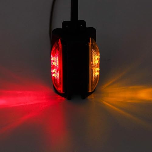 Miniatura 5 de Partsam 2 x 4 LED de liquidación de remolque Fender luces ámbar delantero rojo trasero 4 diodos RHLH