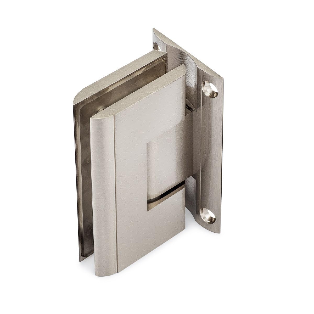 Portals Concerto Heavy Duty 90° Wall-Glass Hinge - Brushed Nickel