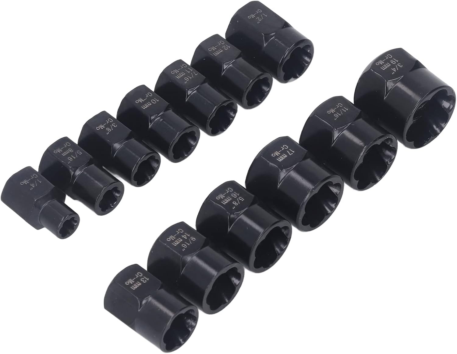 13Pcs Nut and Bolt Extraction Tool Set, Bolt Nut Remover Socket Tool Professional Bolt Nut