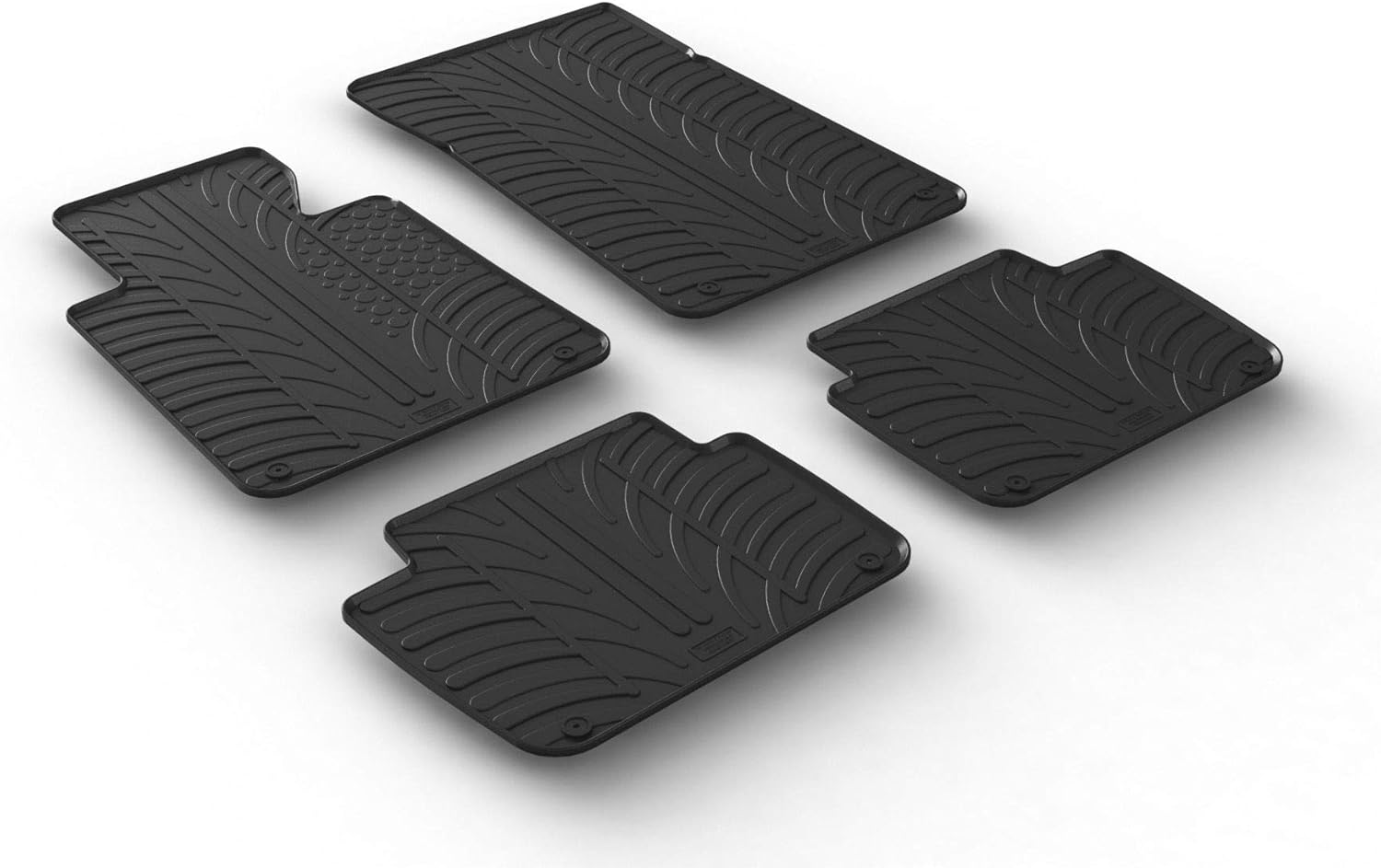 Gledring USA Custom Fit All-Weather Rubber Floor Mats Intended for BMW 3 Series Sedan & Touring (Wagon) 323i/325i/330i (E46) 1999-2005, No Trimming Required, Tailored Custom Fit, Protects from Rain
