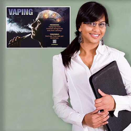 Miniatura 4 de ToucanEd Póster de pronóstico y tratamiento de vapeo - riesgos de cigarrillos electrónicos - obtener datos de vapeo - cartel de riesgos de vapeo -