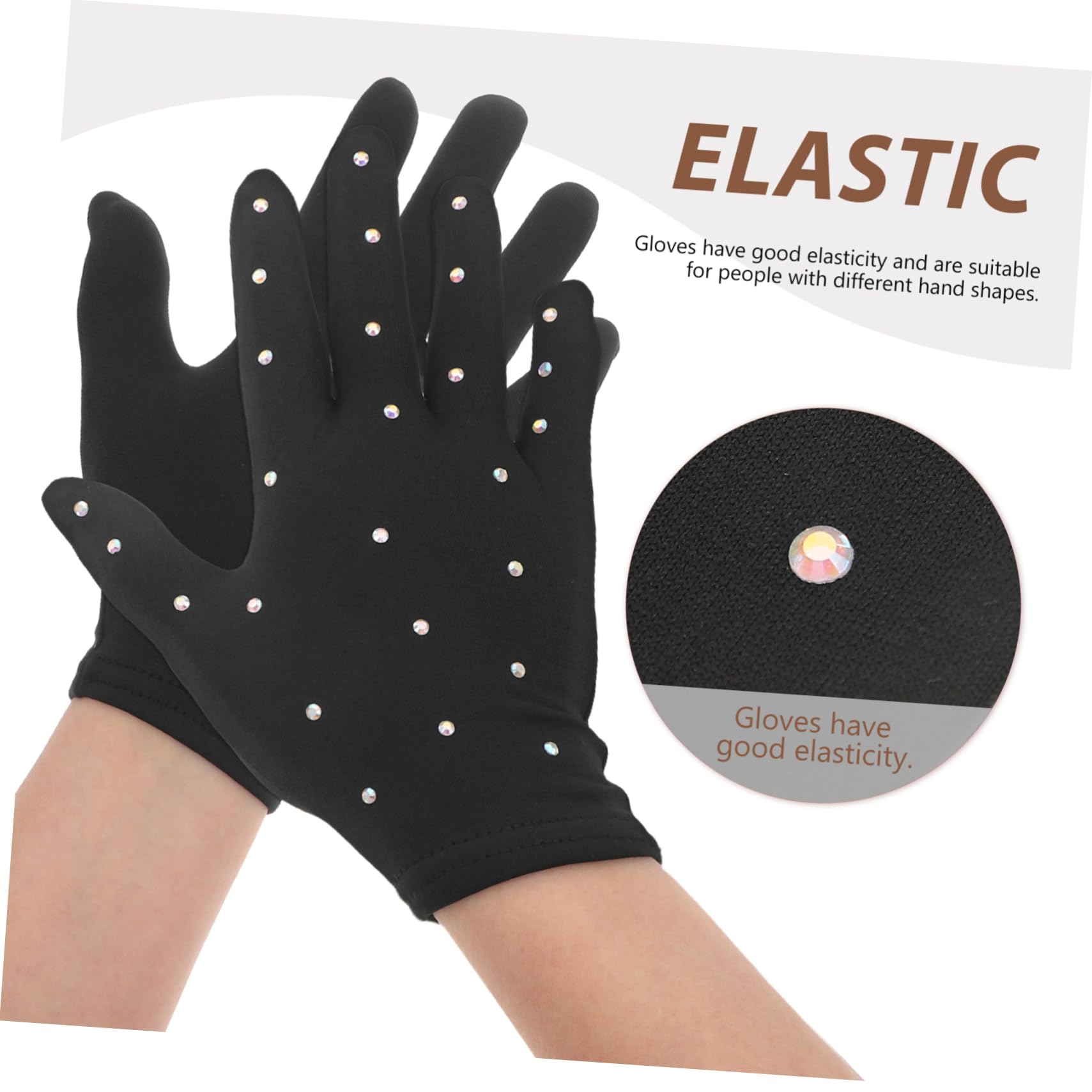 Gatuida 5paare Eiskunstlauf-Handschuhe Für Performance Und Dekoration Atmungsaktive Design-Handschuhe Mit Strass Für Mädchen Und Erwachsene Für Bühnenauftritte Und Partys