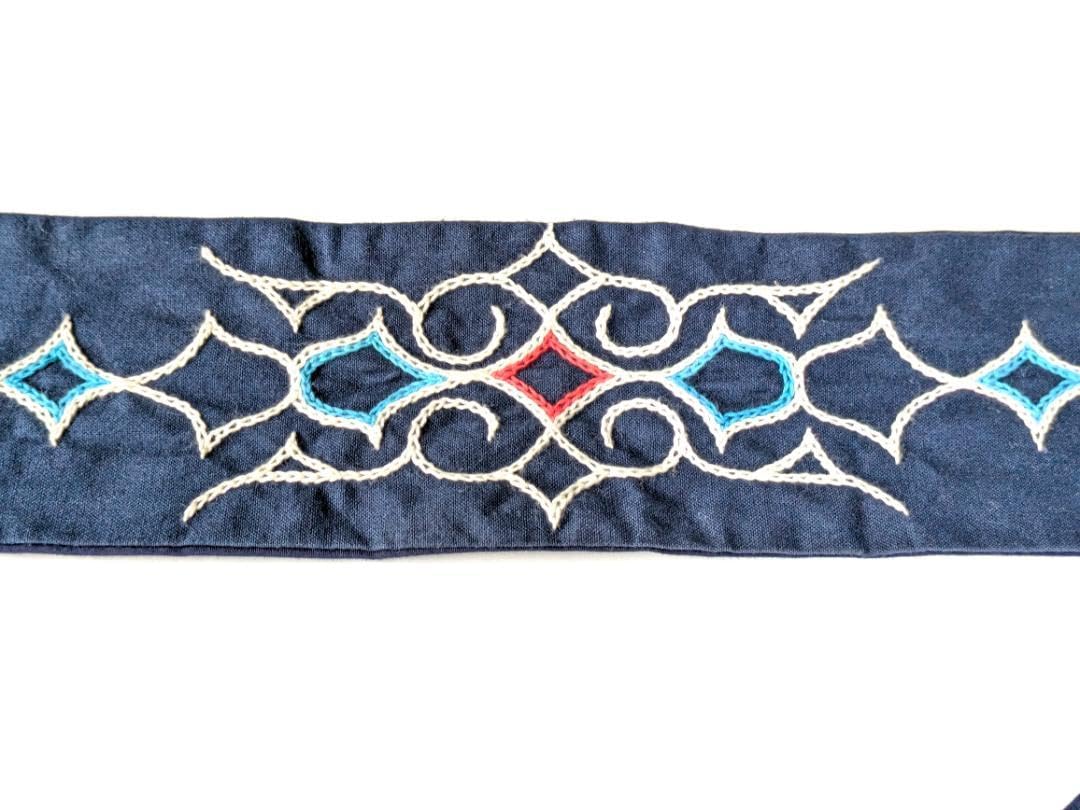 アイヌ衣裳、アイヌマタンプシ、アイヌはちまき長さ118センチ アイヌ