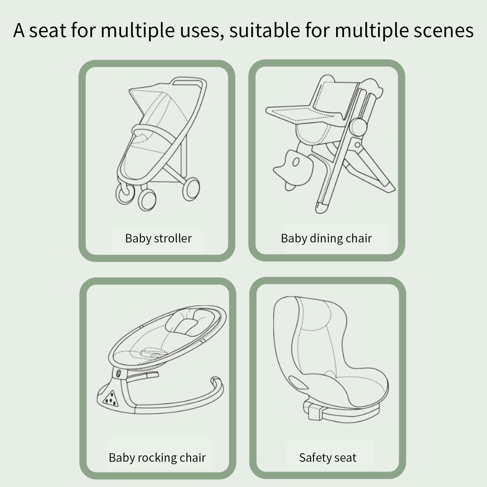 cStroller Kühlkissen für Babys, wiederverwendbare Kühlmatte, 1200D Eisseide und 600D Eisseide, verwoben, atmungsaktiv, Kühlkissen, ideal für Kinderwagen, Kindersicherheitssitz und Kleinkinderhochstuhl