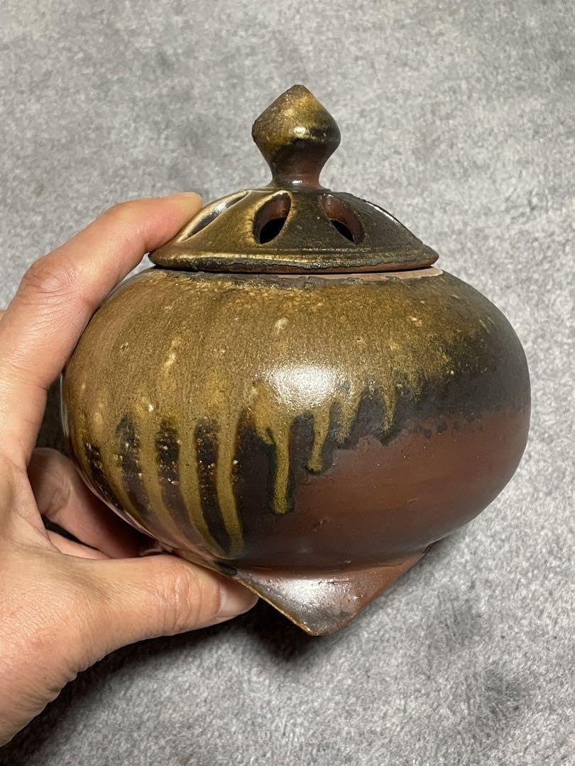 岡山県重要無形文化財保持者 備前焼 胡麻香炉/松井興之作 Amazon｜岡山県重要無形文化財保持者 備前焼 胡麻香炉松井興之作