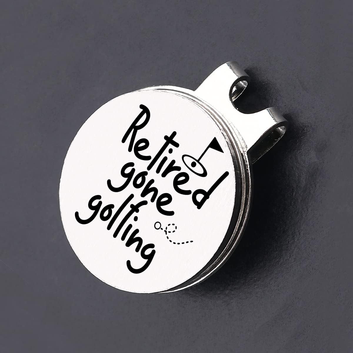 review VIYZZX Funny Golf Gifts for Men Women Retiree, Retired Gone Golfing Golf Ball Marker with Magnetic Hat Clip Stainless Steel, Novelty Golfing Gift for Retirement Birthday Christmas