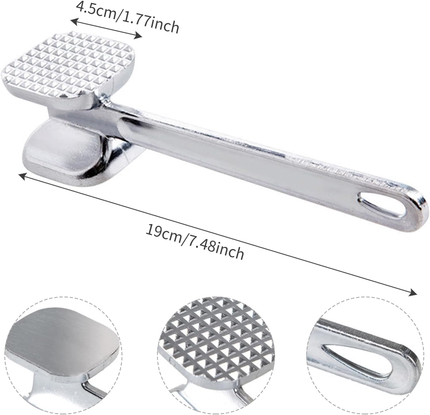 Exclusive | Aputue Meat Hammer, Stainless Steel Meat Mallet Tenderizer, Durable Kitchen Gadget for Pounding Chicken, Beef, Steak, Perfect for Home Chefs 2026 - view 5