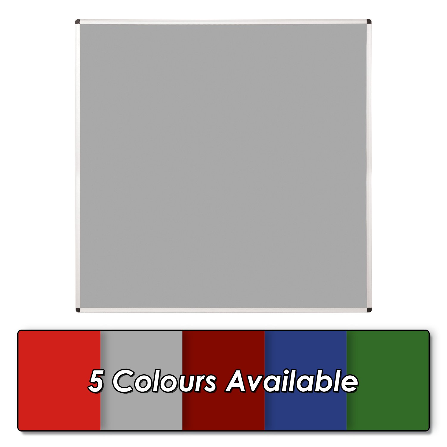 Wonderwall Aluminium Frame Light Grey Noticeboard, 120 x120 cm, Premium Anti-Fade Pinboard, Ideal for School, Office, Hubs & Venues โ image 1