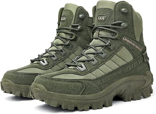 Miniatura 2 de LOUECHY Botas de senderismo impermeables para hombre, botas tácticas militares ligeras