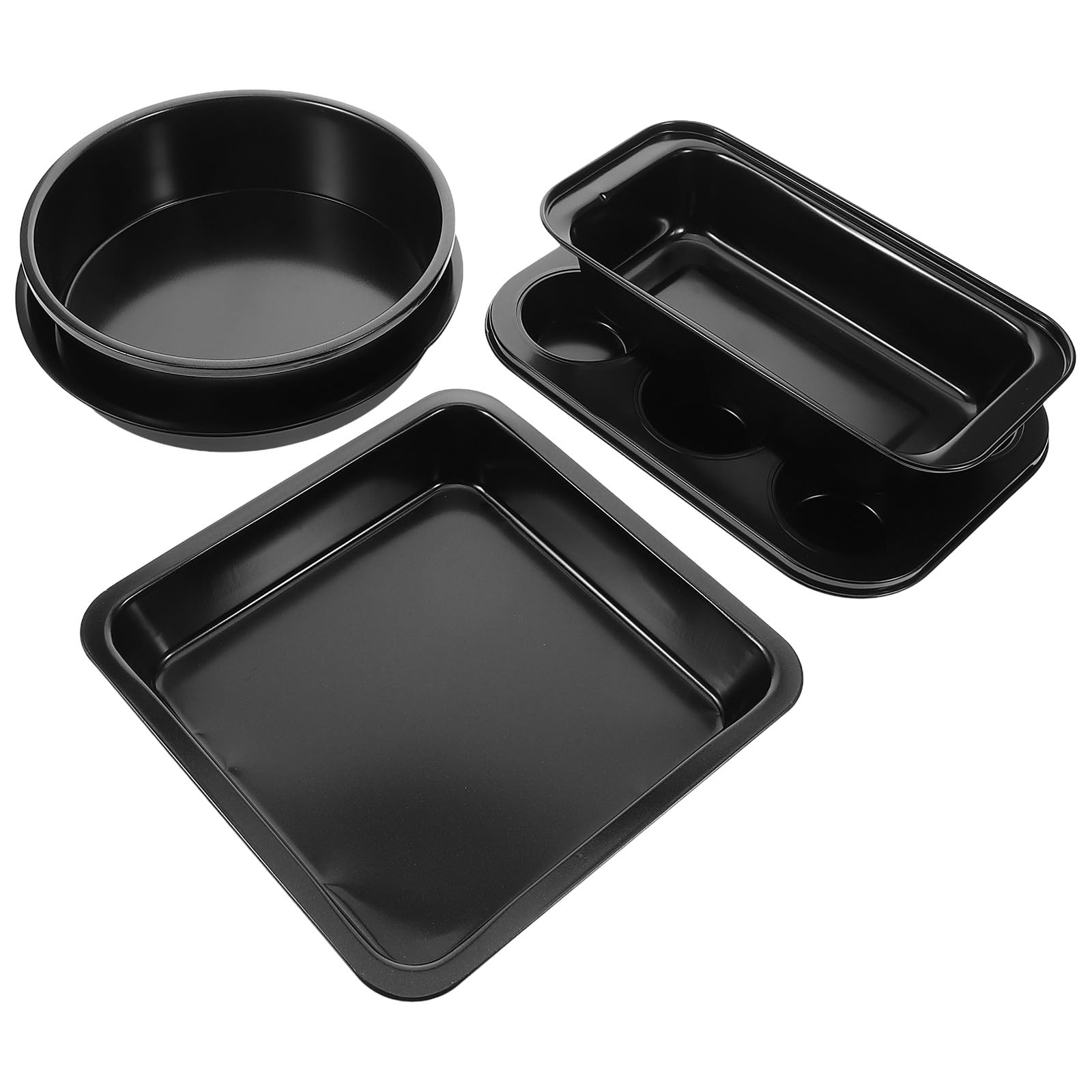 ibasenice Ensemble de 5 Moules à Pâtisserie Antiadhésifs pour Four, Incluant Plaque à Biscuits et Moule à Tarte, pour Cuisson de Muffins et Gâteaux la Maison