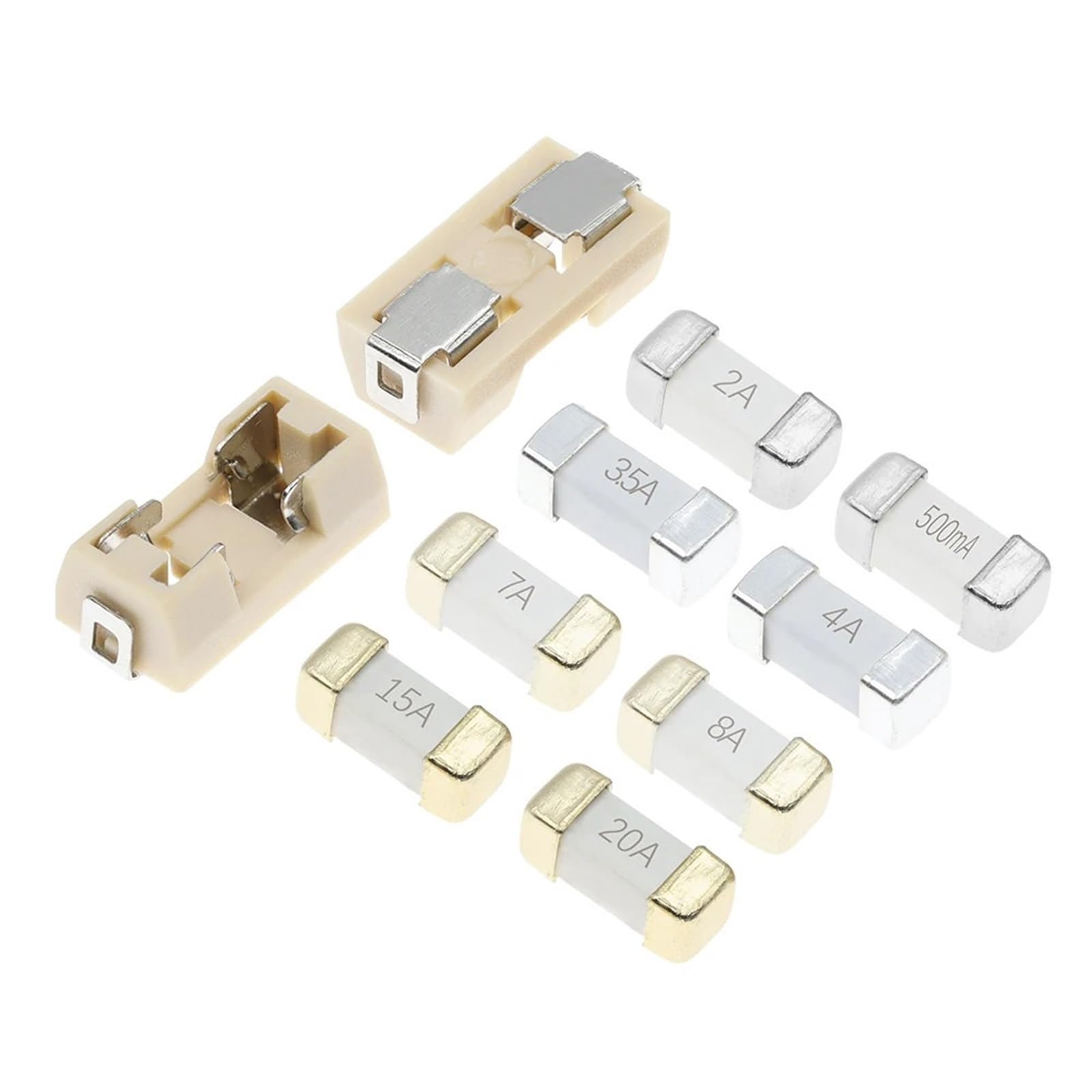 10 pezzi 1808 125 V 250 V CA 0451 500 mA-30 A SMD Fusibili a rottura rapida 2410 Fusibili ultrarapidi(10A)