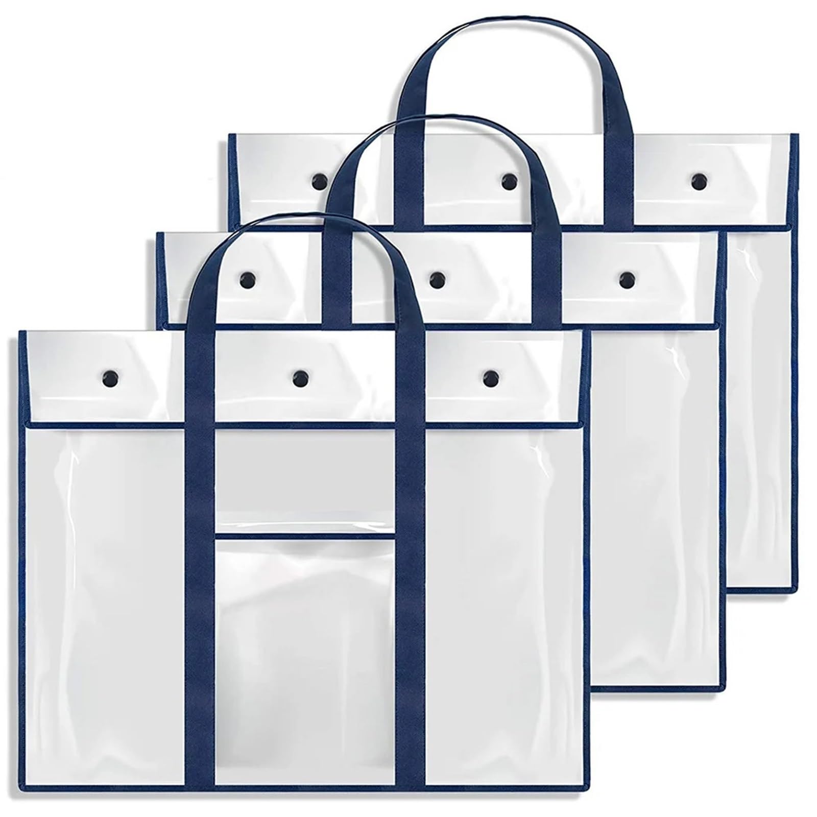 Bolsa Para Tablero De Dibujo De Artista Carpeta transparente de PVC de gran capacidad, bolsa portátil for tablero de dibujo, bolsa de almacenamiento de papel for bocetos y carteles, bolsa for pizarra