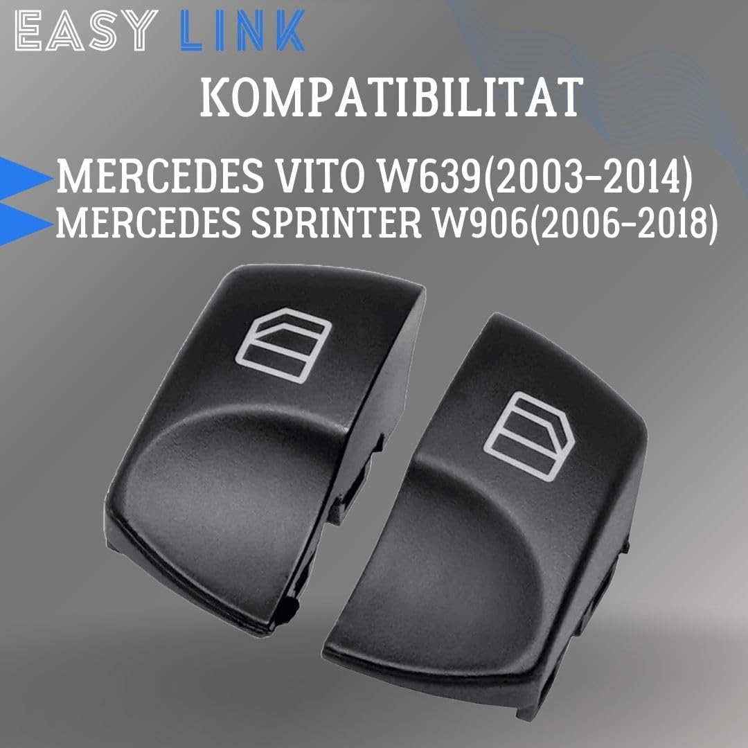 2 tasti per alzacristalli compatibili con Mercedes Vito W639 Sprinter W906 lato conducente