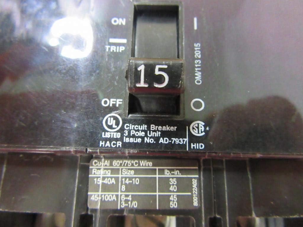 Flash Sale Siemens SIEBQD315 SIE BQD315 3P 15A 277/480 CB, Black