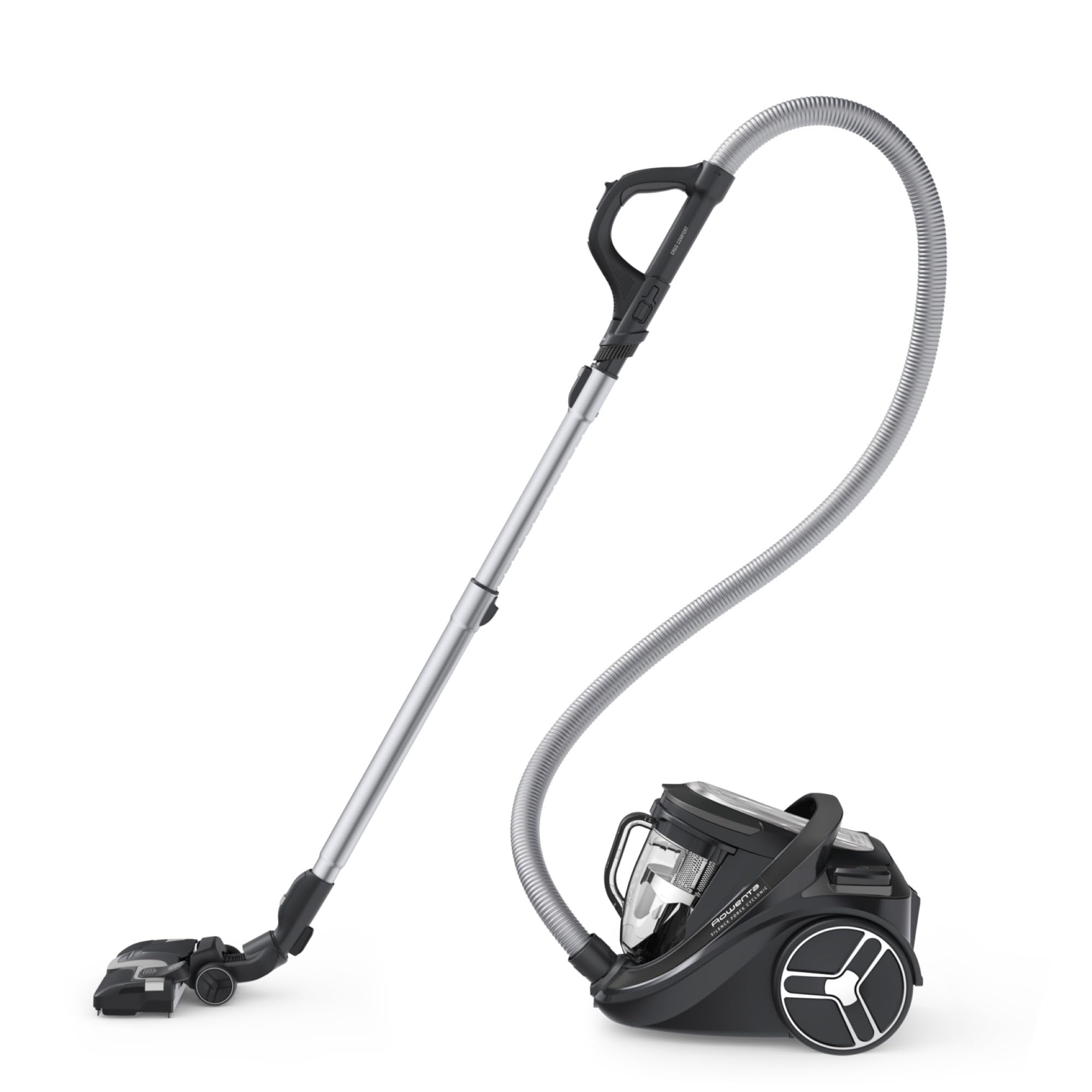Rowenta Silence Force Cyclonic Effitech, l'aspirapolvere a traino più silenzioso al mondo, 59dB(A), bassissimo consumo energetico, filtro HEPA, ampio raggio d'azione, prodotto in Francia, RO7935EA