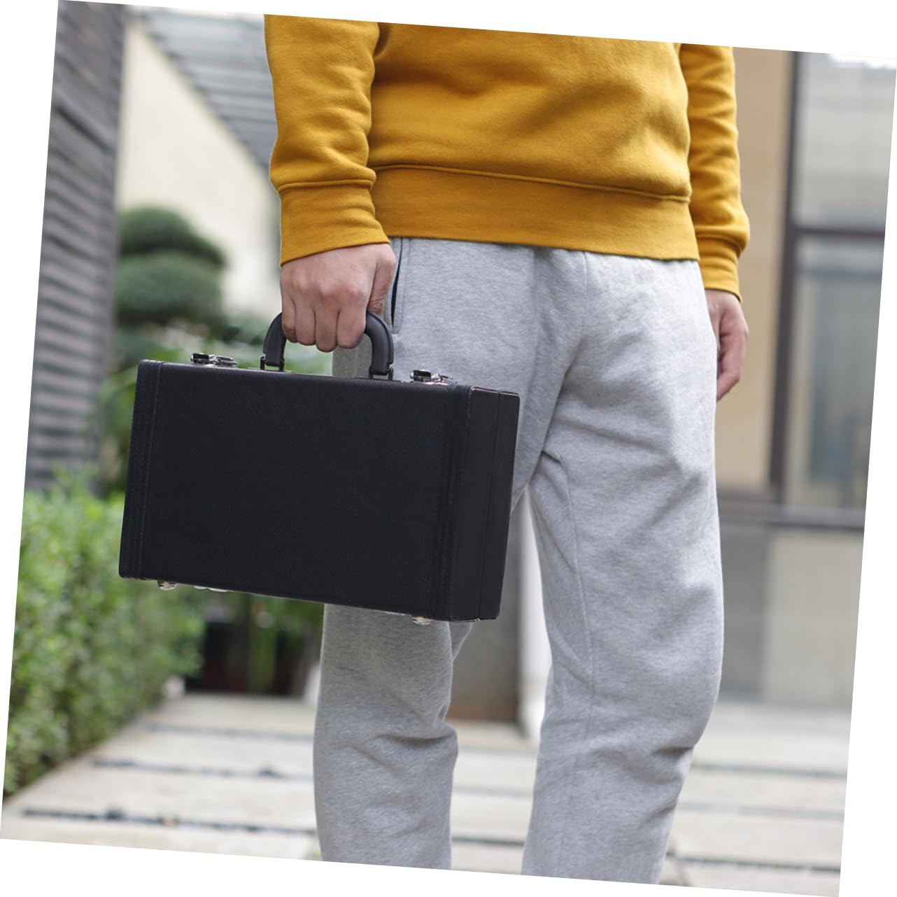 SHOWERORO Clarinet Case Leather Carrying Box for Clarinet Saxophone Bag Reed Holder Instrument Supplies