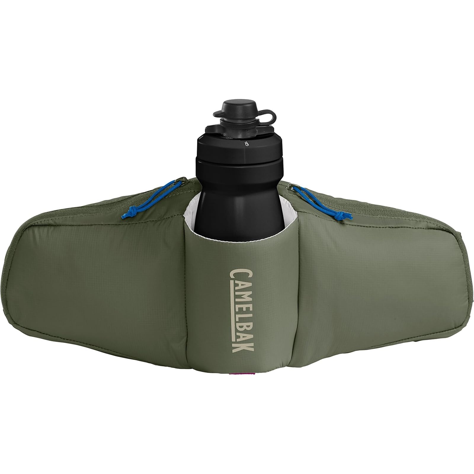 CamelBak Podium Flow 2 Waist Pack for Mountain Biking, Gravel Cycling - Contains 21 oz Podium Dirt Series Bike Bottle, Dusty Olive