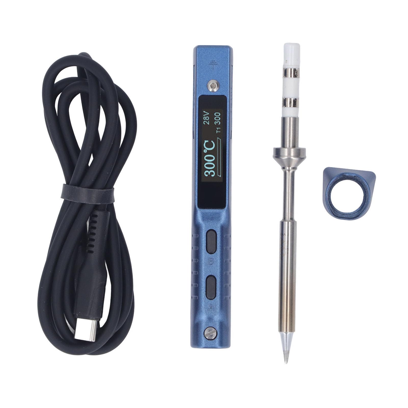 Soldador Portátil TS101 con Punta TS‑B2, Bolígrafo de Soldadura Eléctrica con Pantalla Digital Inteligente de 65 W y Temperatura Ajustable