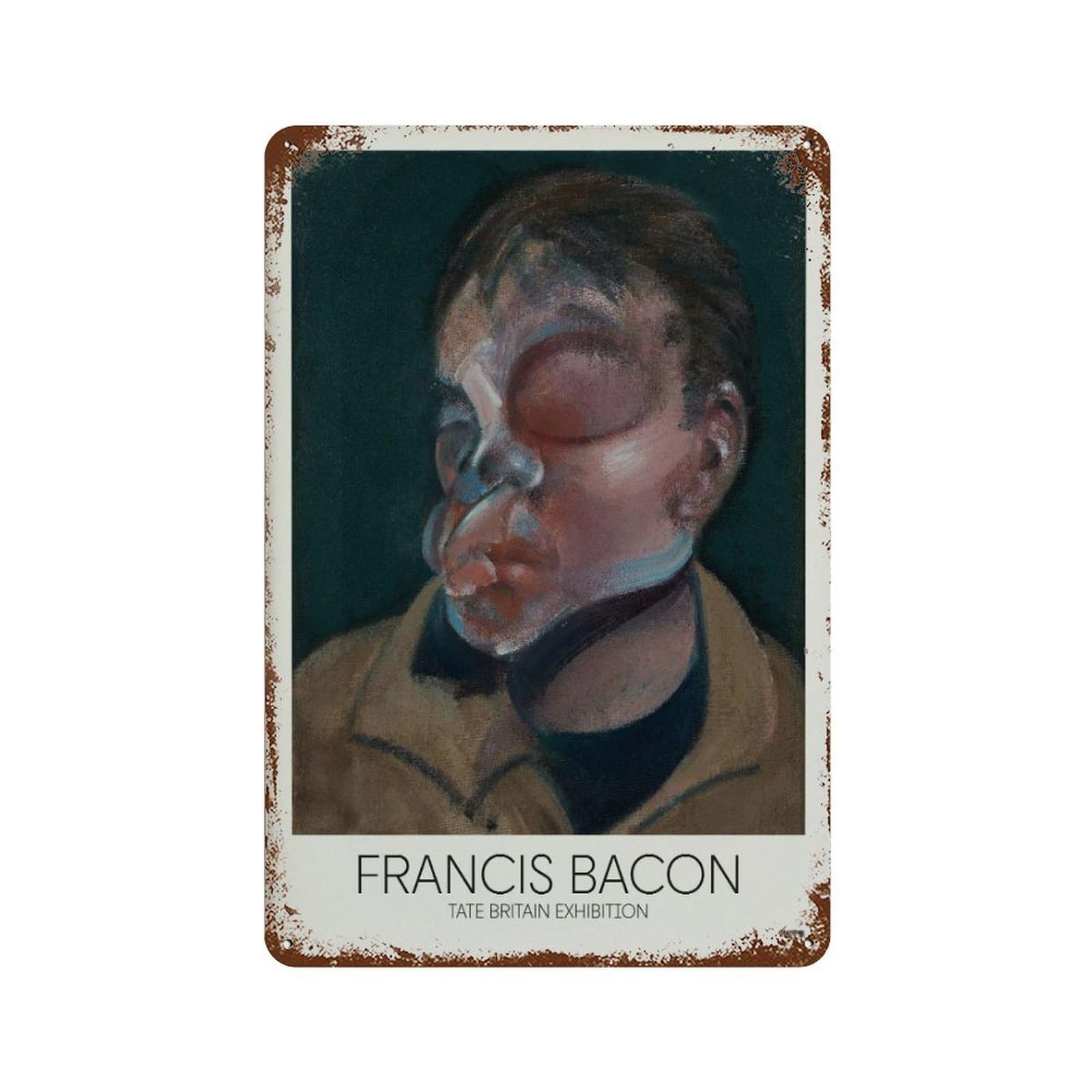 xiaoxiaoshen Francis Bacon Self-portrait Surrealist Gallery Wall Decor Art Metal Tin Poster Modern Home Decor Art Home Bar Shop Decorations Vintage Sign 30x20cm