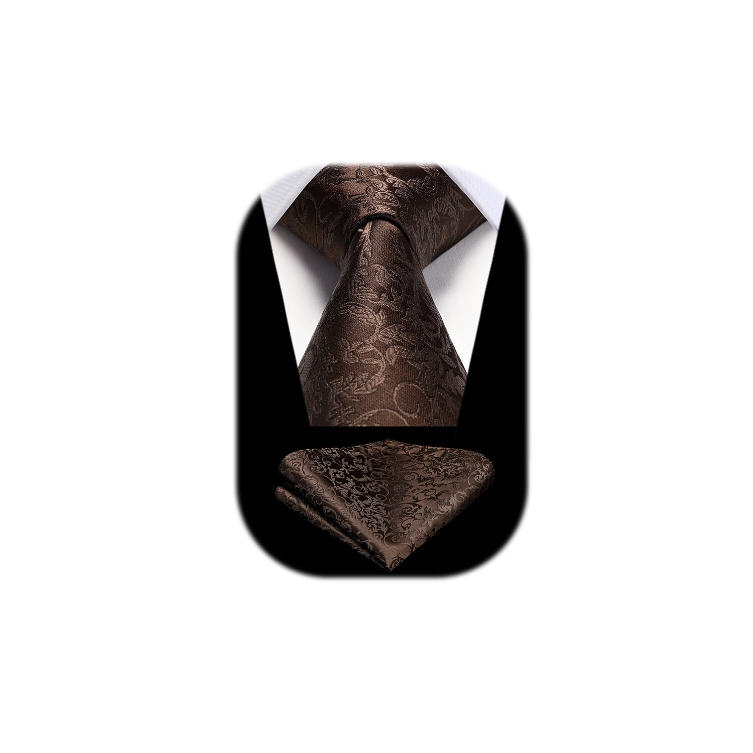 HISDERN Paisley floral lazo de la boda Panuelo Hombres Corbata & Plaza de bolsillo Conjunto