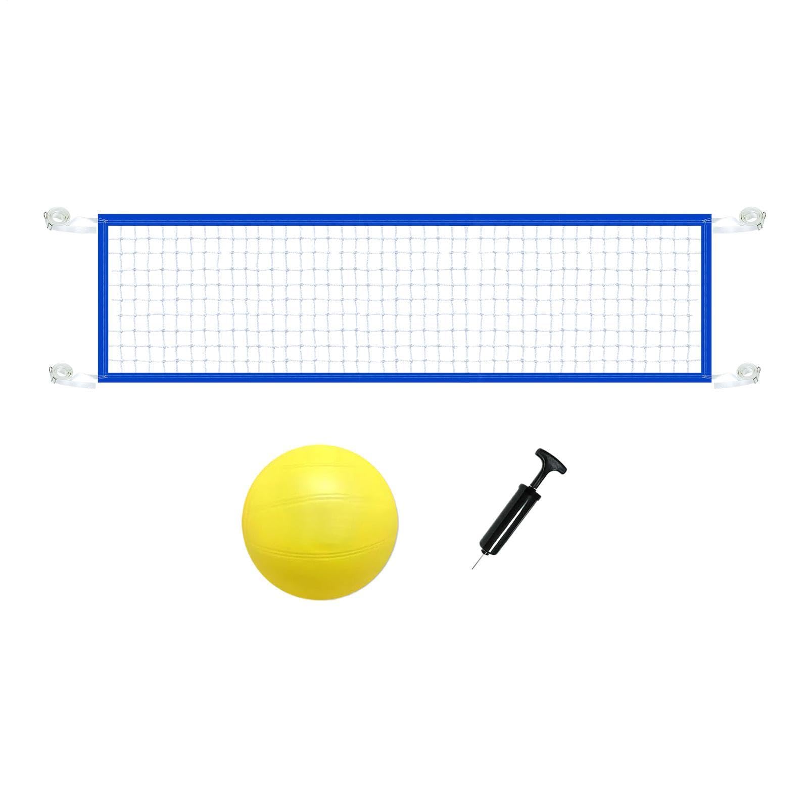 Generisch Pool-Volleyballnetz, vielseitige Installationsmöglichkeiten, Polyester- und ABS-Material, Ersatz-Pool-Volleyballnetz, Sportzubehör, längenverstellbares Design, für Erwachsene am im Freien
