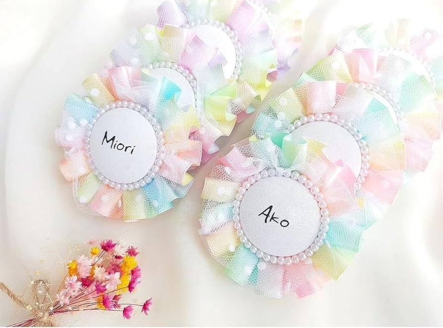 Amazon.co.jp: お名前ロゼット お名前キーホルダー 名前入り 名