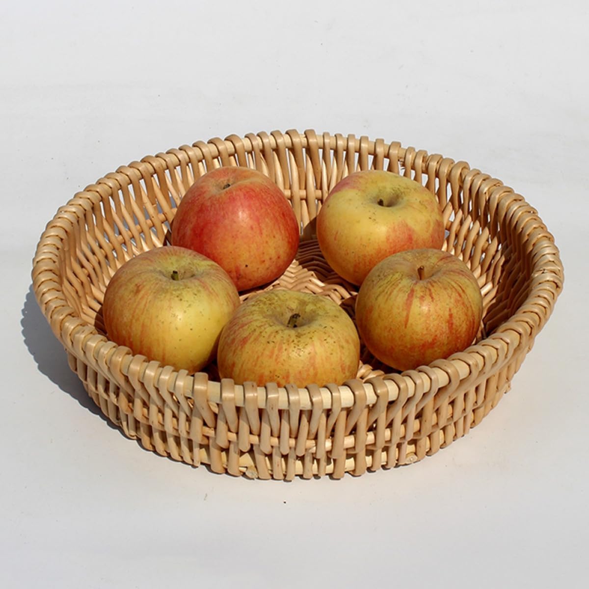 Handwoven Wicker Bread Basket Storage Tray 25cm Brown