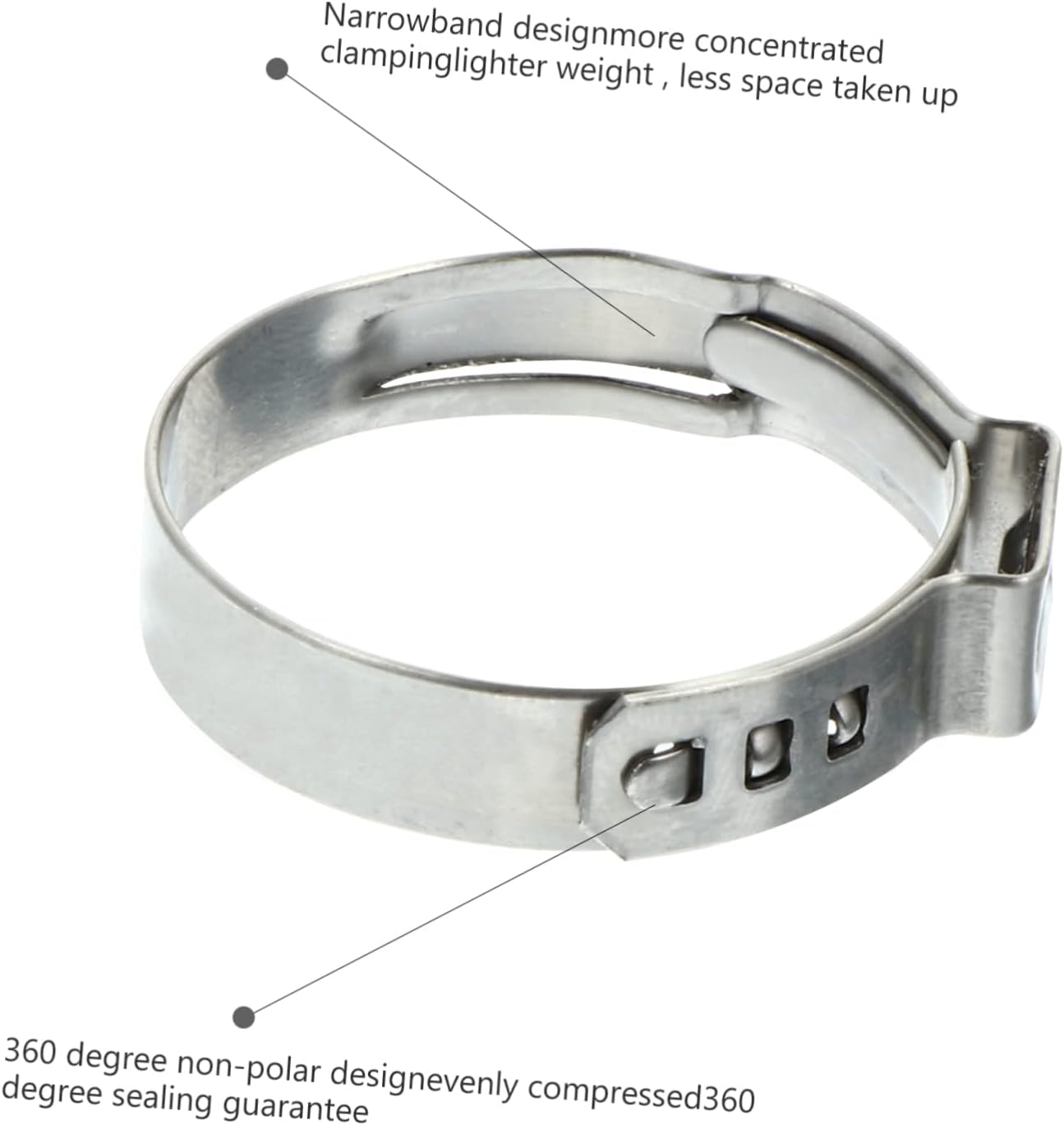 jojofuny 115pcs Hose Clamp Stainless Steel Clips with Plier for Automotive Home Appliances and Machinery Applications Easy Installation Design