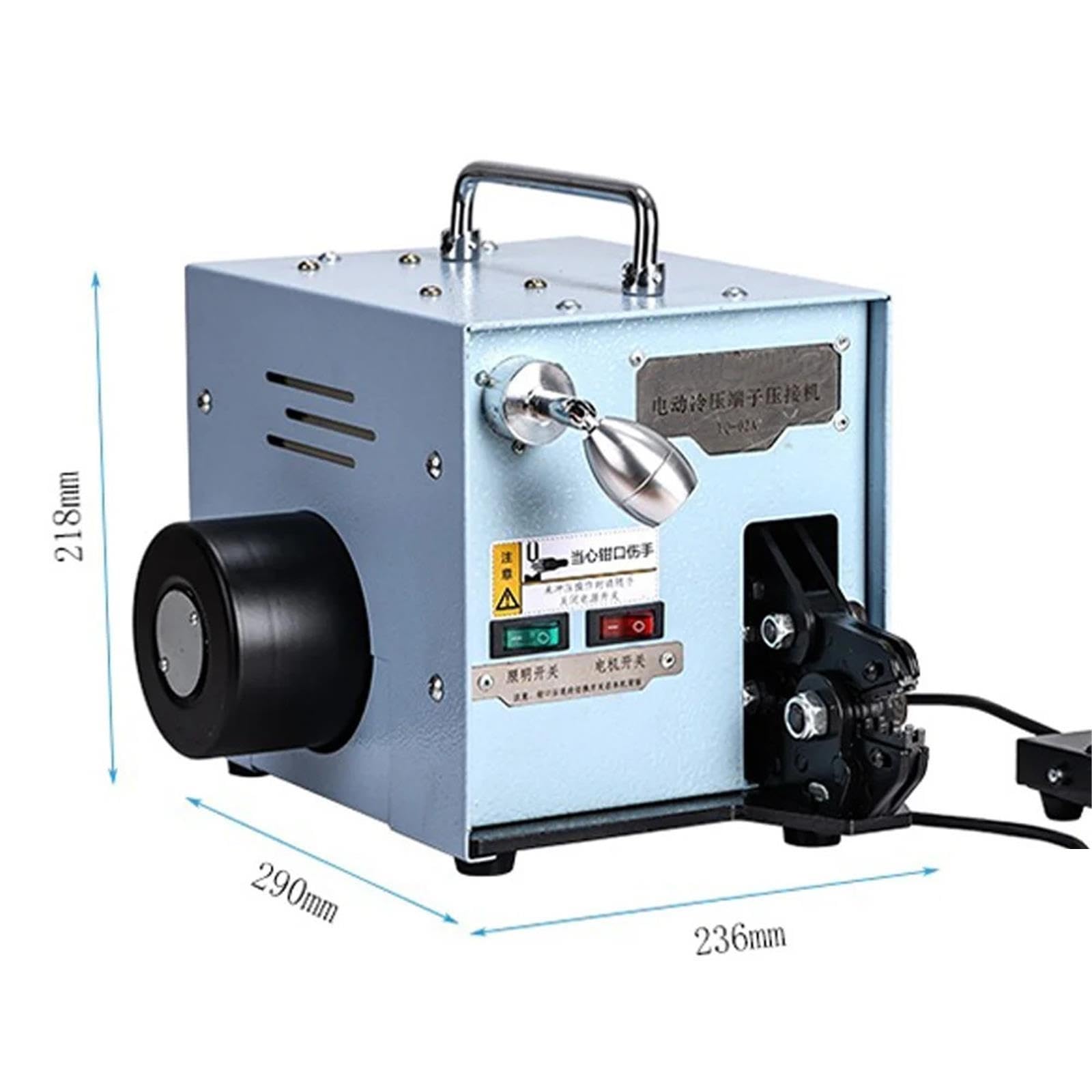 YQ-02A Maszyna do zaciskania terminali 60W 50 Hz Elektryczne narzędzia do zaciskania terminali na zimno z wymiennymi zestawami matryc(Gold)