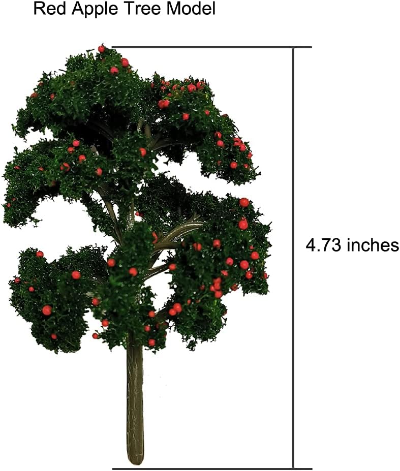 Model Miniature Forest Plastic Toy Trees Bushes Rainforest Diorama Supplies Train Scenery Plant Crafts Apple Weeping Willow Oak Conifers 8