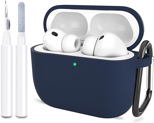 ATUAT Compatible con AirPods Pro 3, funda protectora de silicona suave con kit de limpieza de llavero para mujeres y hombres para Apple AirPods Pro