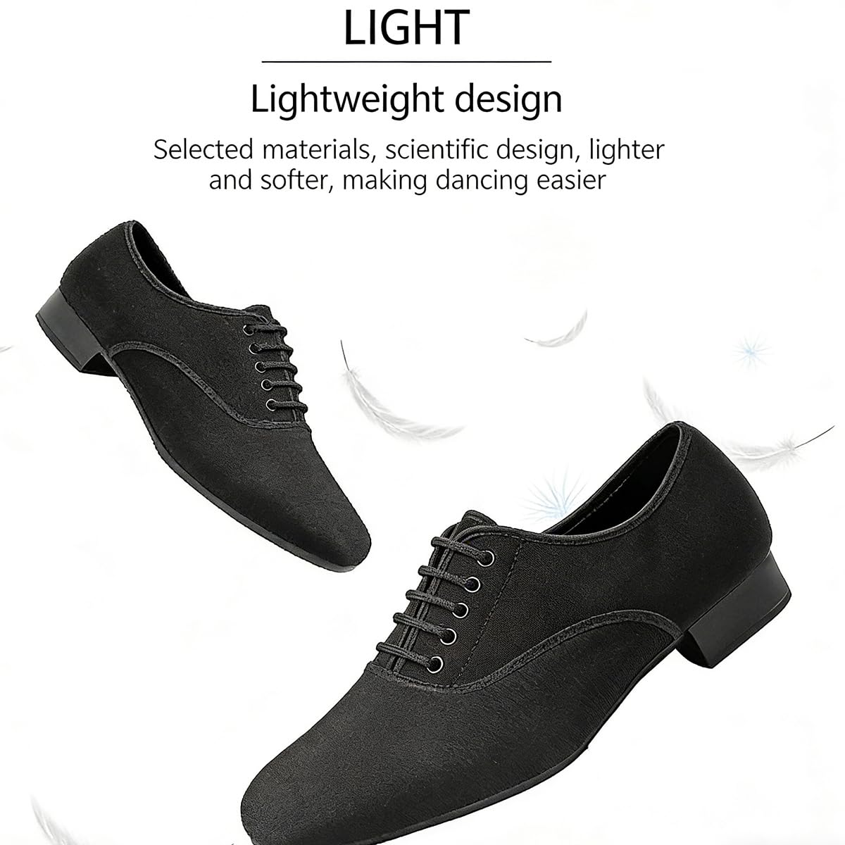 Scarpe da Ballo Latino Uomo 3.5 cm Tacchi Scarpe da Ballo Moderno Tango Sociale Sala da Ballo Traspirante Morbido Tessuto Oxford