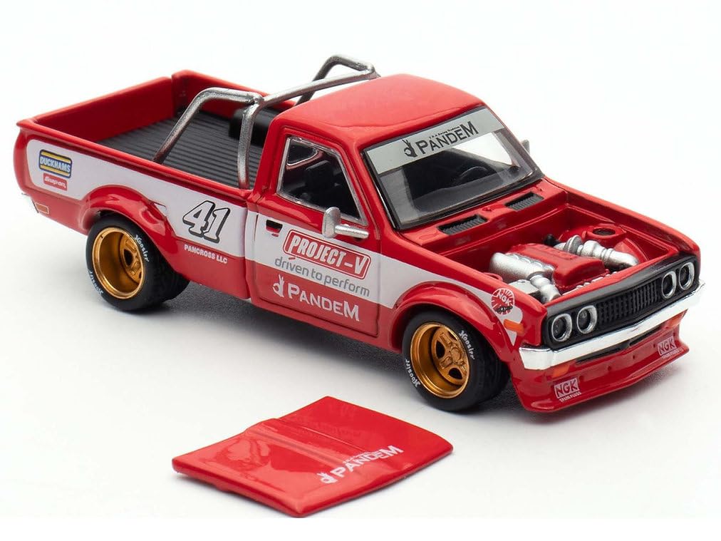 POPRACE 1:64 Pandem Datsun 620 Red TDE 2025 Exclusive Event Model POPRACE 1:64 Pandem Datsun 620 Red TDE 2025 Exclusive Event Model