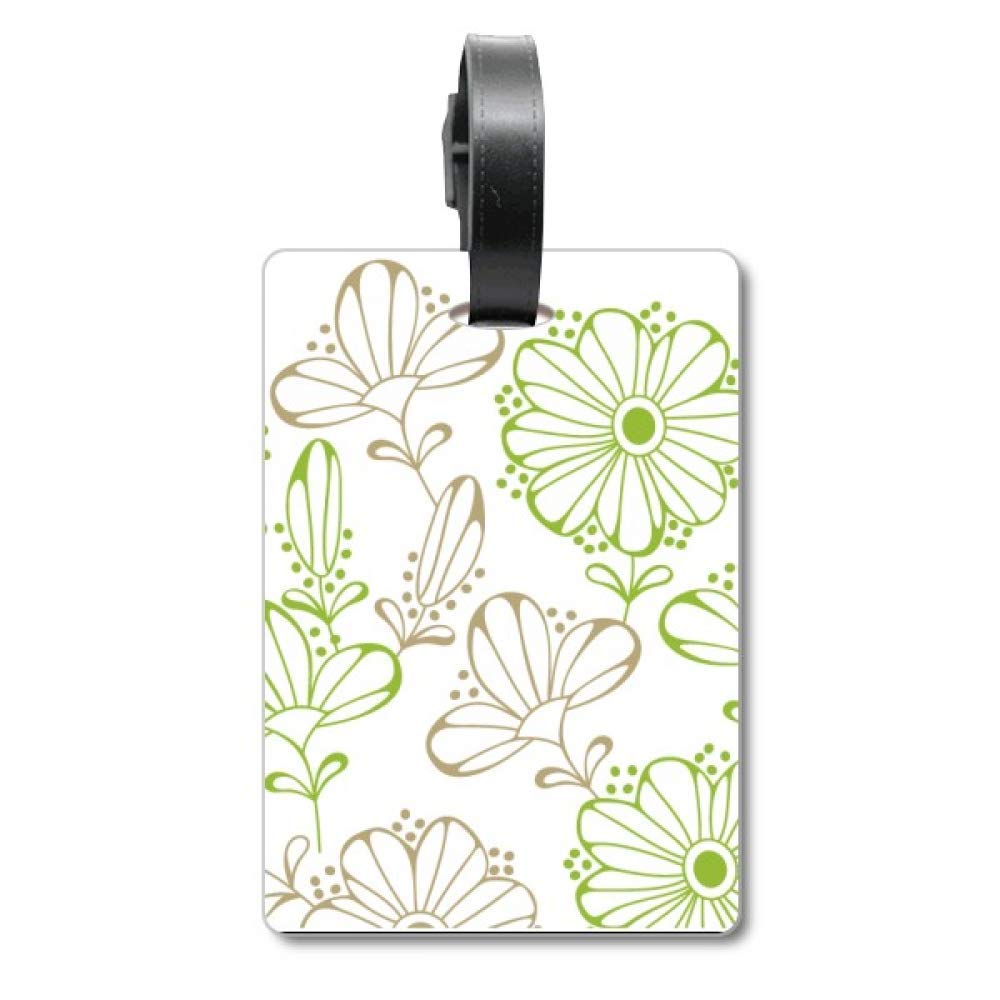 Étiquette de valise fleurs fraîches pour bagage de voyage