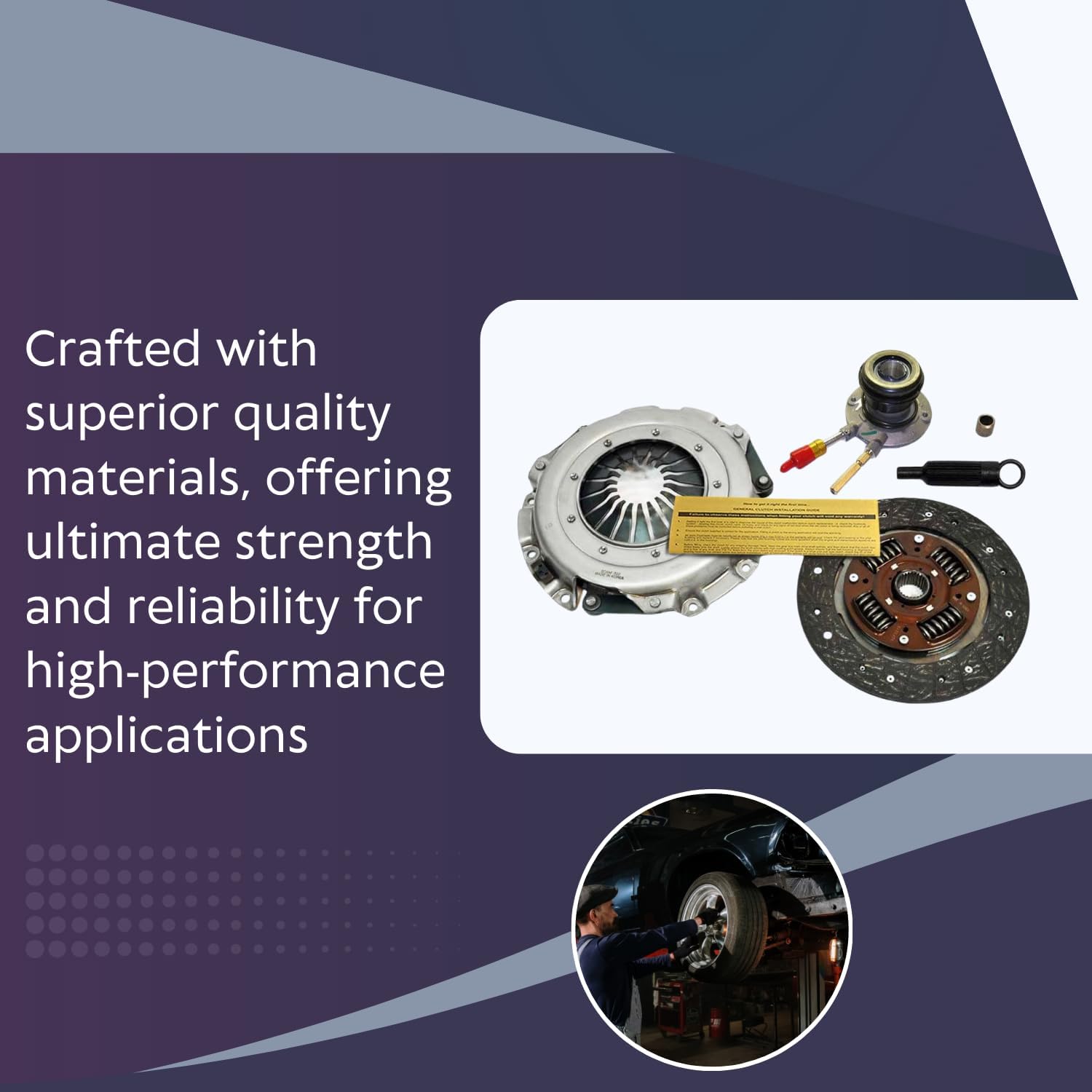EFT HD Clutch Kit With Slave Cylinder For 1996-2001 Chevy S-10 GMC Sonoma 1996-2000 Isuzu Hombre 2.2L Engine - Performance Upgrade for Improved Durability & Driveability - 12 Month Brand Warranty