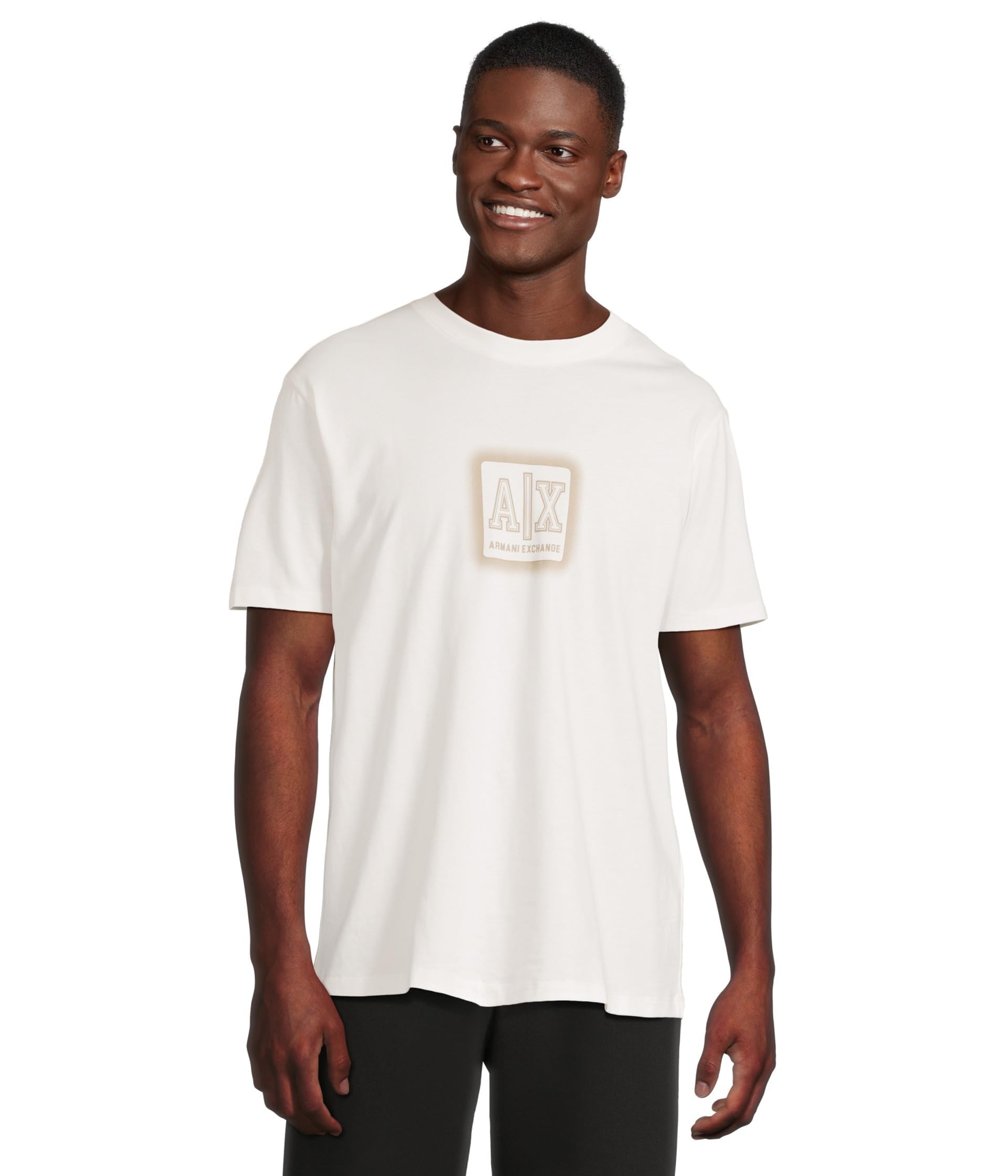 Armani Exchange Spray Paint AX Logo tee Camiseta Hombre