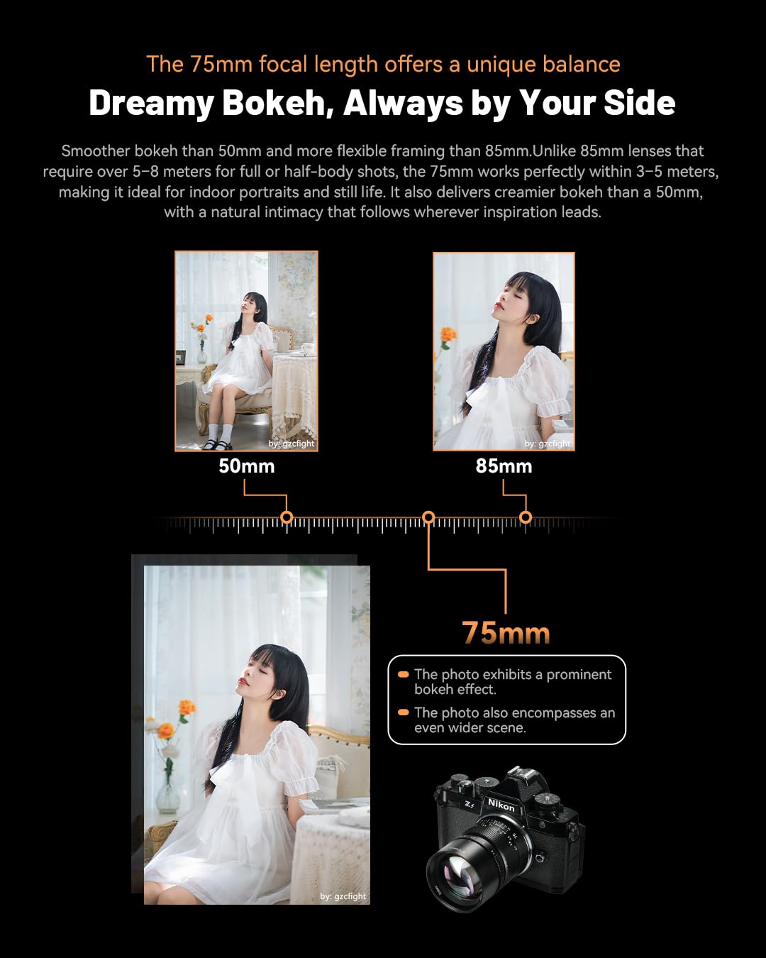 7artisans Obiettivo per fotocamera full frame da 75 mm F1.4 con apertura ampia e apertura raffinata Bokeh per fotocamere mirrorless Sony E-mount